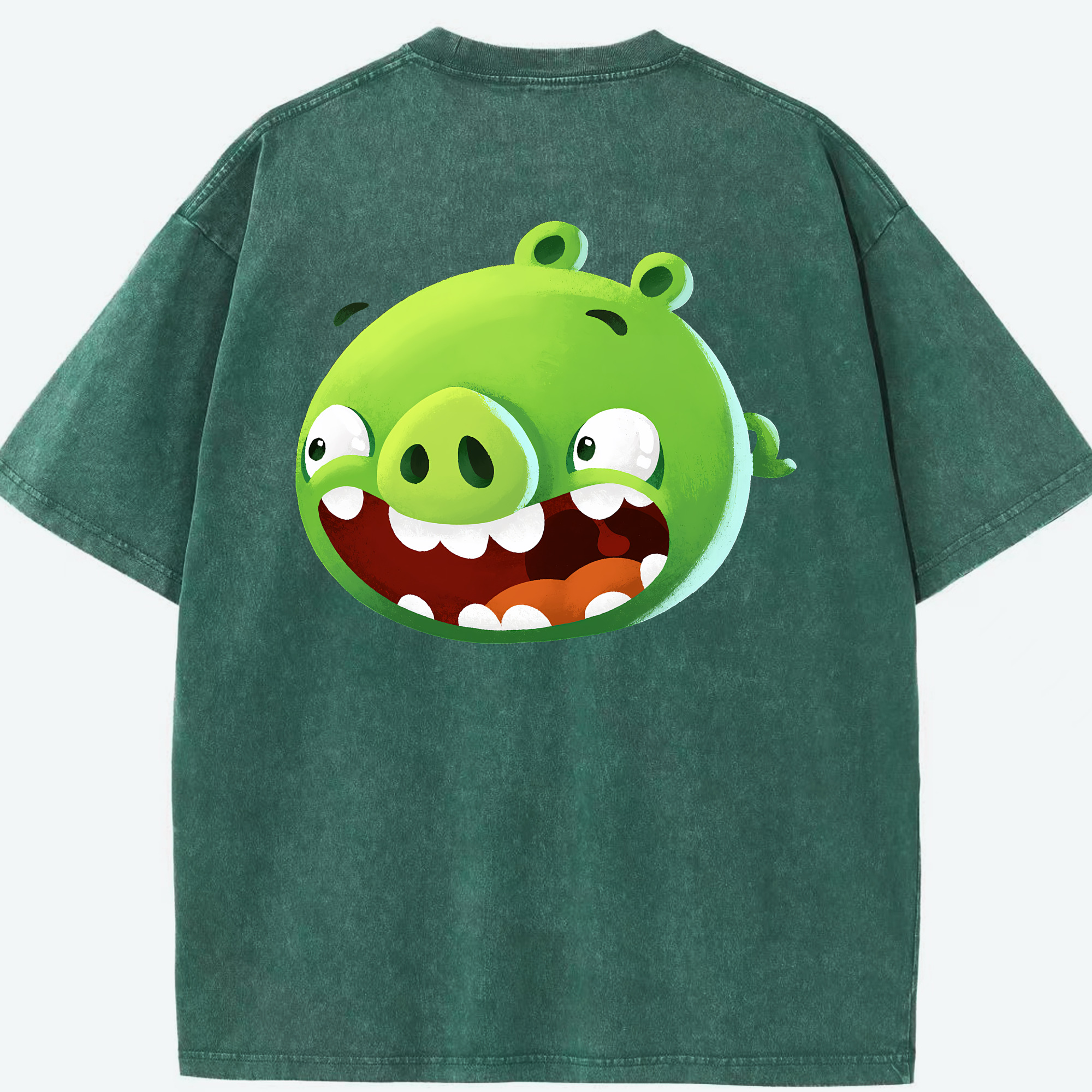 （画像用） Angry Birds アングリーバード 綿100% ヴィンテージ風 半袖Tシャツ（背面プリント）